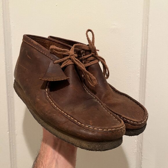 Clark Wallabees Brown Leather 9.5 main image 5